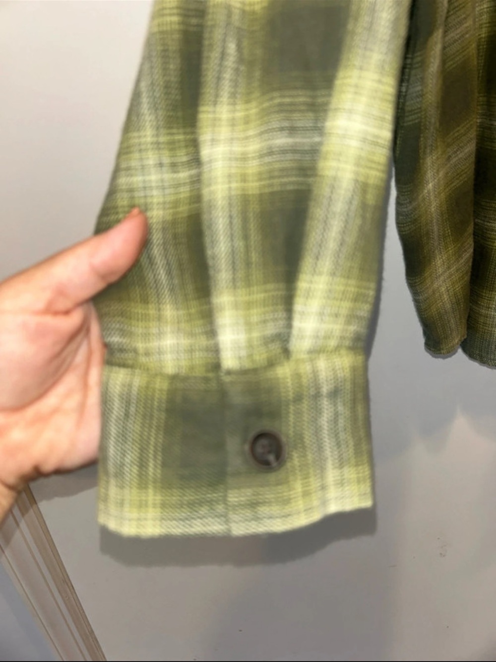 wild fable Olive Green Plaid Button-Down Shirt - Picture 6 of 10